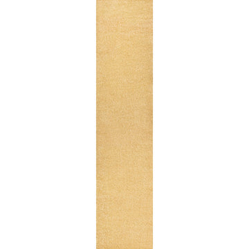 Haze Solid Low-pile Area Rug Mustard